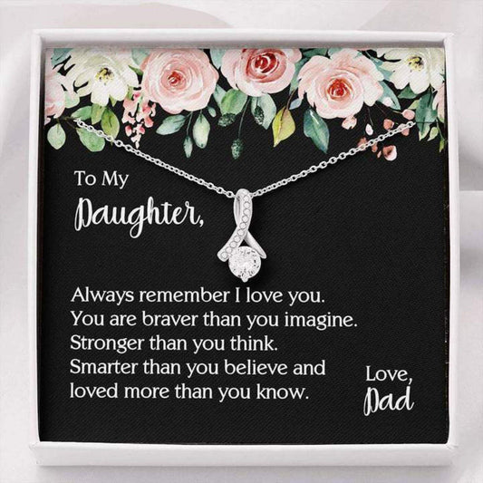 Daughter Necklace, To My Daughter You Are Braver Than You Imagine Necklace From Dad Rakva