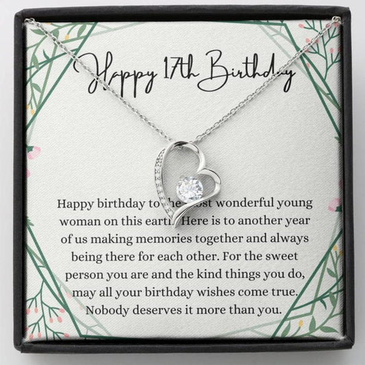 Daughter Necklace, 17Th Birthday Necklace, 17Th Birthday Gift For Her, Seventeenth Birthday Gift