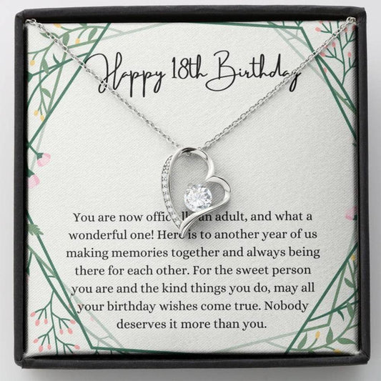 Daughter Necklace, 18Th Birthday Necklace, 18 Years Old Birthday Gift For Her, Eighteenths Birthday