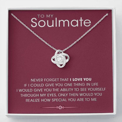 Best Gift For Soulmate - 925 Sterling Silver Love Knot Pendant Rakva