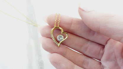 Rakva 925 Silver Forever Heart Gold | Necklace For Self Women & Girls | With Certificate Of Authenticity
