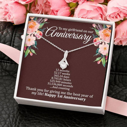 Wife Necklace, 1St Wedding Anniversary Necklace Gift For Girlfriend, First Year Anniversary