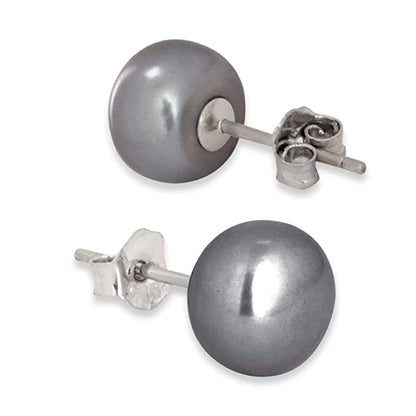 Rakva Cubic Pearl Black Earrings - 925 Sterling Silver