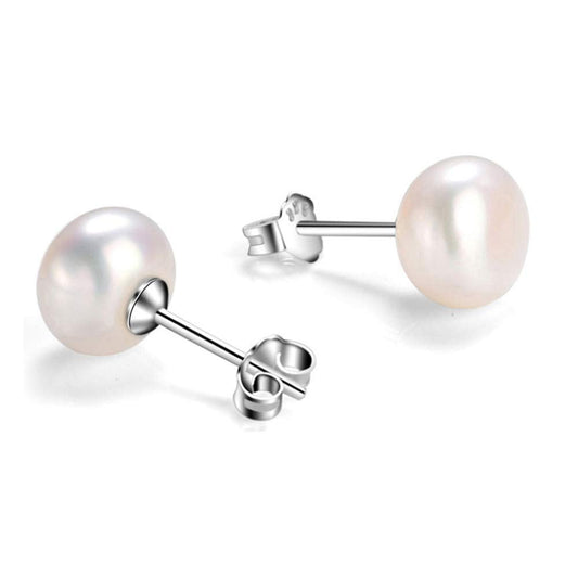 Rakva Cubic Pearl White Earrings - 925 Sterling Silver