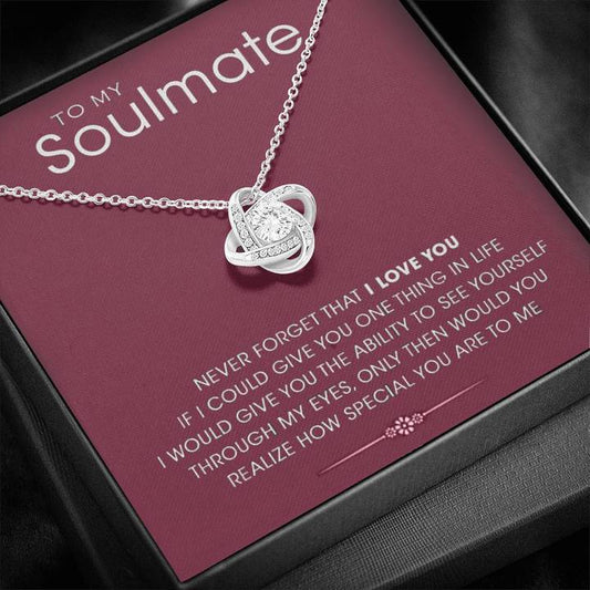 Best Gift For Soulmate - 925 Sterling Silver Love Knot Pendant