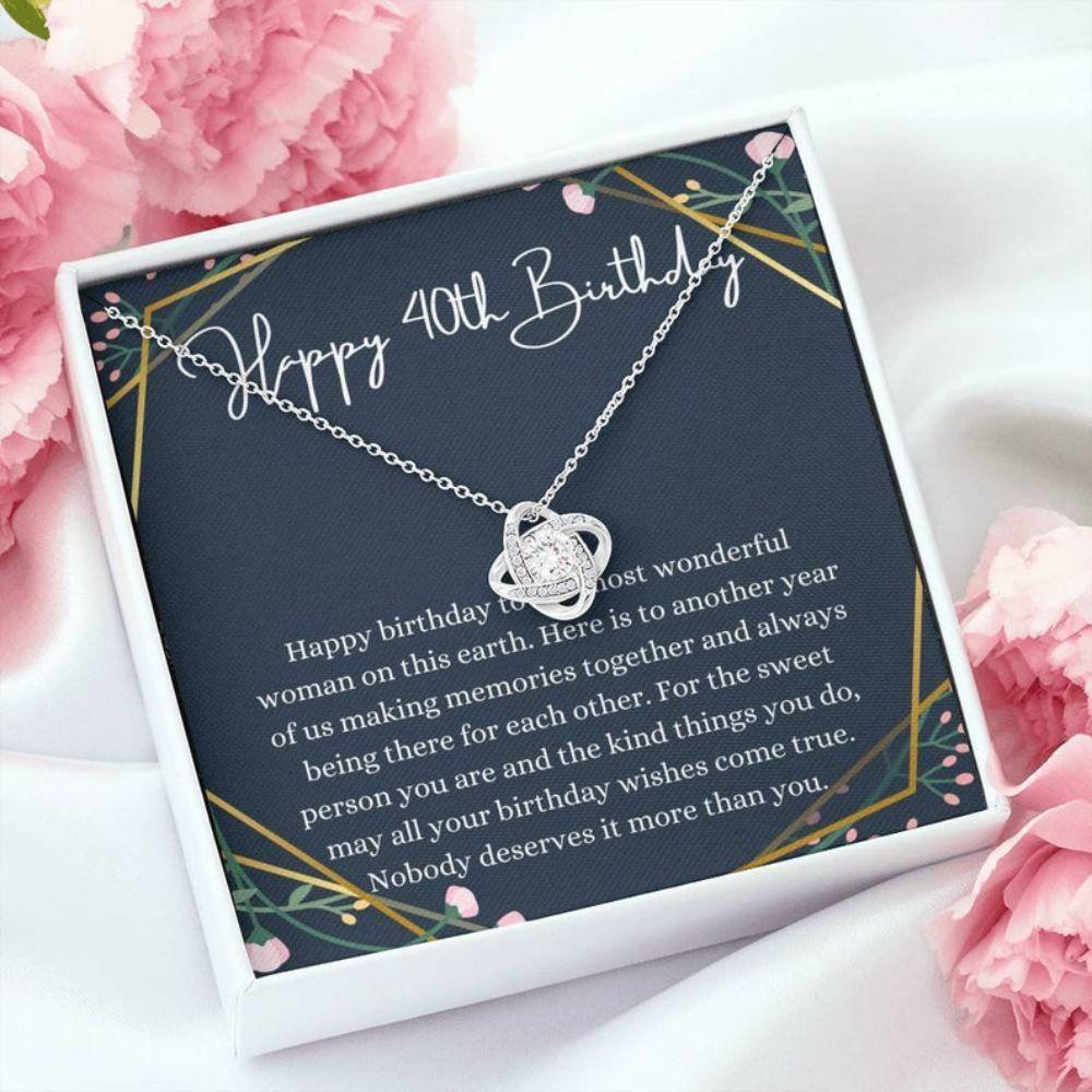 Wife Necklace, Friend Necklace, 40Th Birthday Necklace, 40Th Birthday Gift For Her, Fortieth Birthday Gift