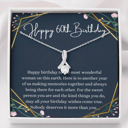 Mom Necklace, 60Th Birthday Necklace, 60Th Birthday Gift For Her, Sixtieth Birthday Gift