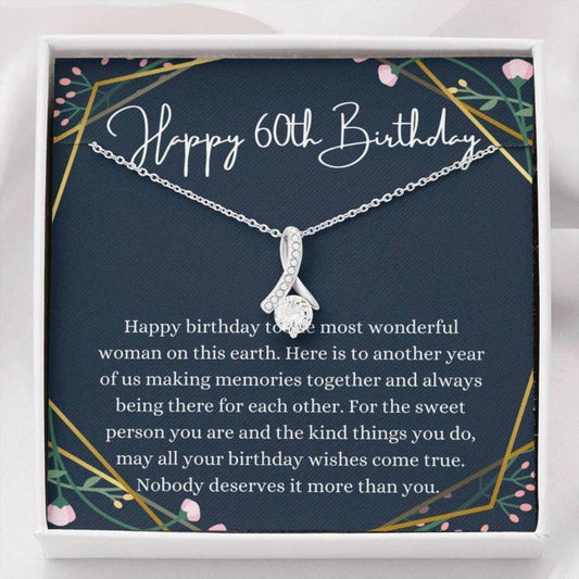 Mom Necklace, 60Th Birthday Necklace, 60Th Birthday Gift For Her, Sixtieth Birthday Gift