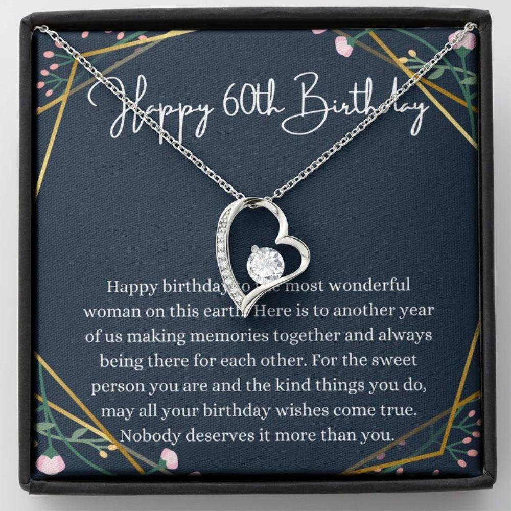 Wife Necklace, Mom Necklace, 60Th Birthday Necklace, 60Th Birthday Gift For Her, Sixtieth Birthday Gift