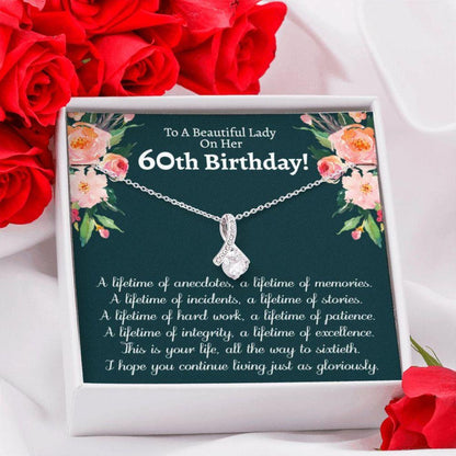 Mom Necklace, 60Th Birthday Necklace Gift, Unique 60Th Birthday Gifts For Mom