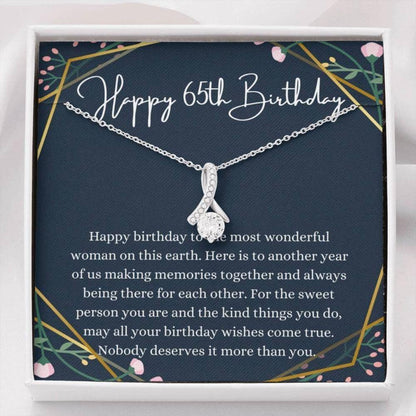 Mom Necklace, 65Th Birthday Necklace, 65Th Birthday Gift For Her, Sixty Fifth Birthday Gift