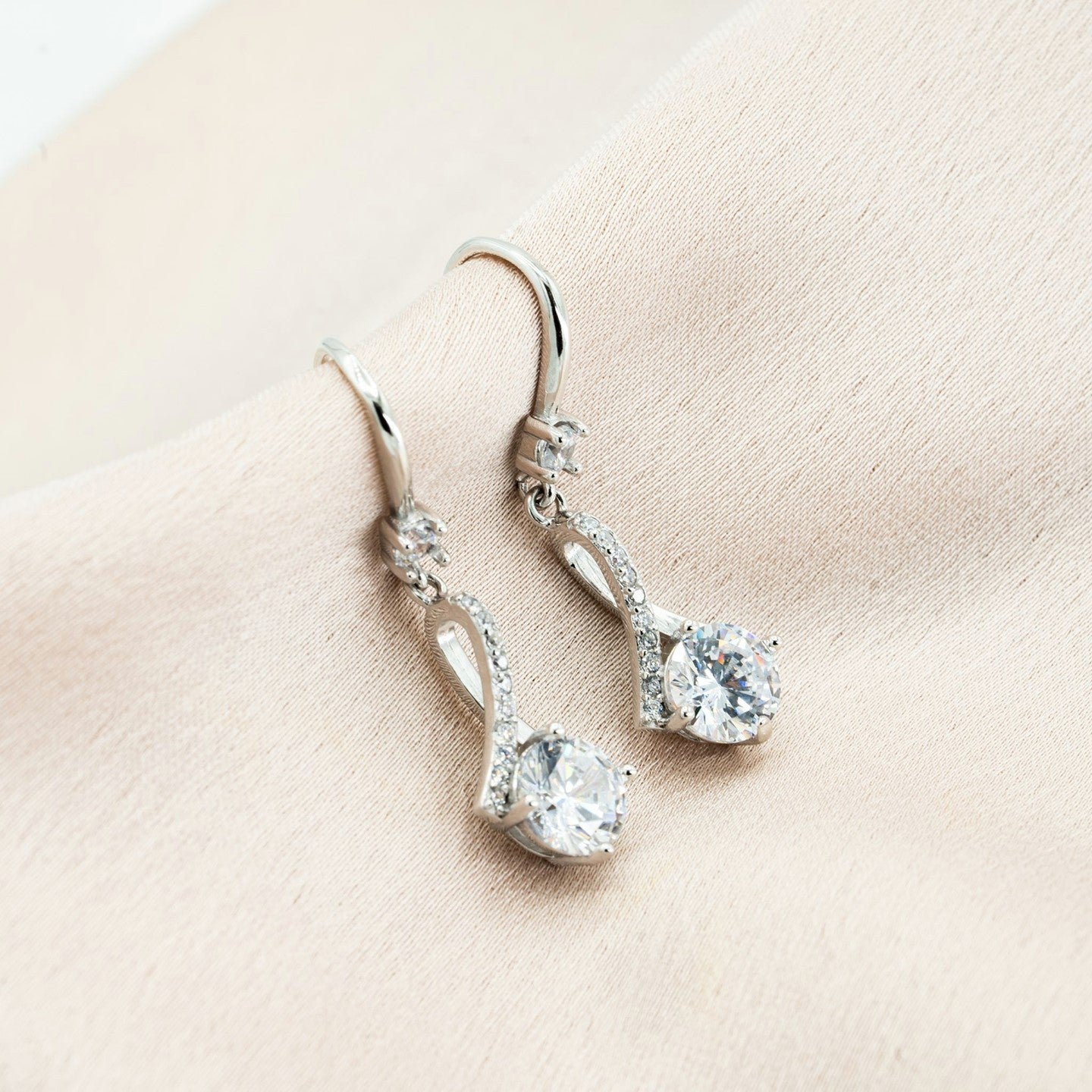 Alluring Zirconia Earrings - 925 Sterling Silver Rakva