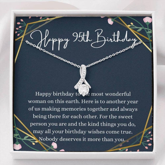 Mom Necklace, Grandmother Necklace, 95Th Birthday Necklace, 95Th Birthday Gift For Her, Ninety Fifth Birthday Gift