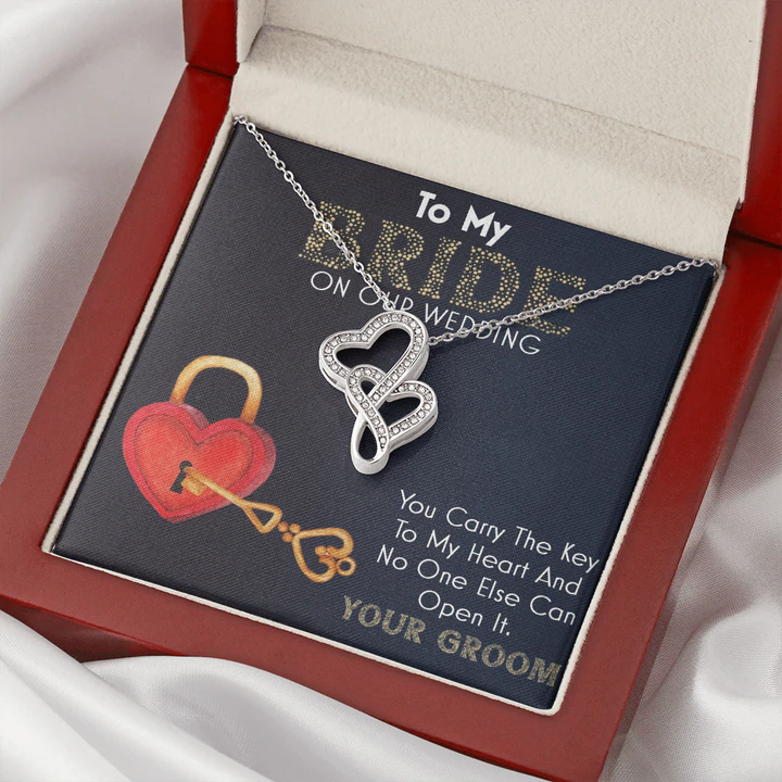 Best Gift For Fiancã©E On Wedding Day - Pure Silver Pendant With Message Card