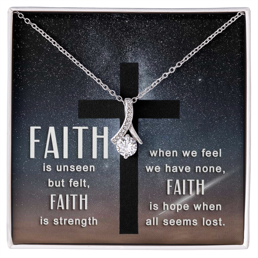 Faith is suseen but felt Alluring - 925 Sterling Silver Necklace