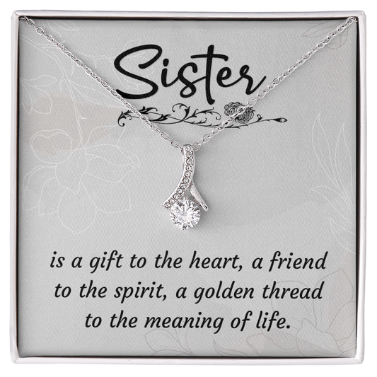 A sister is a gift Alluring - 925 Sterling Silver Necklace