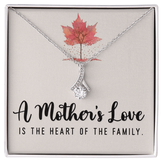 A mothers love is the heart of the family Alluring - 925 Sterling Silver Necklace
