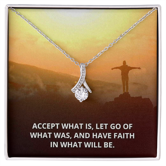 Accept what is, let go of what was Alluring - 925 Sterling Silver Necklace