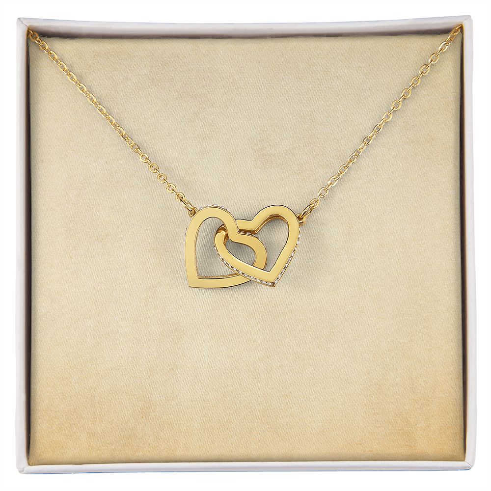 Rakva 925 Sterling Gold Interlocking Hearts | Necklace For Self Women & Girls | With Certificate Of Authenticity