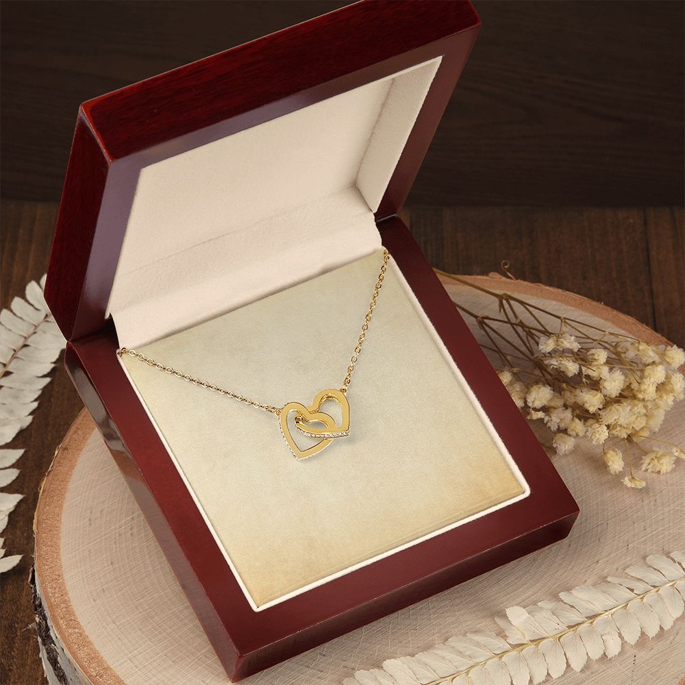 Rakva 925 Sterling Gold Interlocking Hearts | Necklace For Self Women & Girls | With Certificate Of Authenticity Rakva