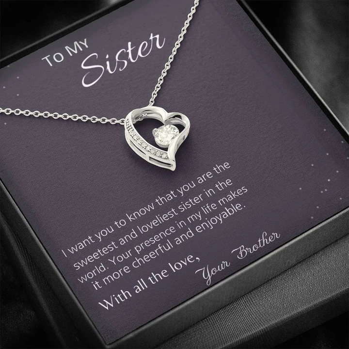 Special Gift For Sister From Brother- 925 Sterling Silver Pendant