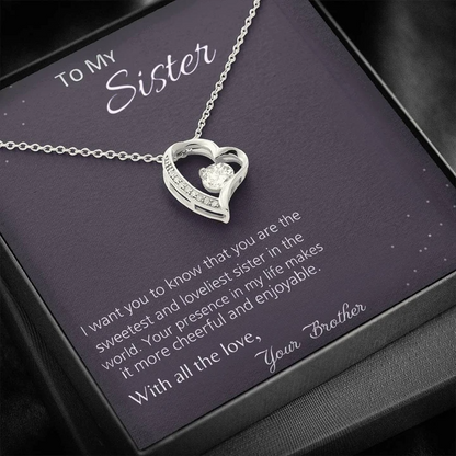 Special Gift For Sister From Brother- 925 Sterling Silver Pendant
