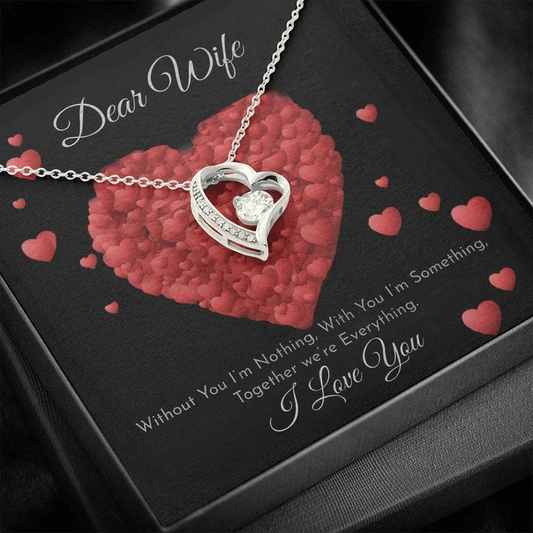 Best Unique Gift For Wife - Pure Silver Pendant & Message Card | Combo Gift Box