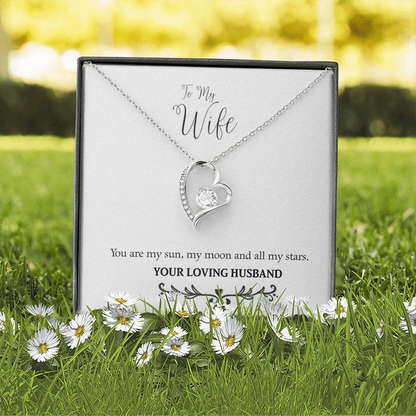 To My Wife - My Sun, Moon And Stars - 925 Sterling Silver Pendant Gift Box