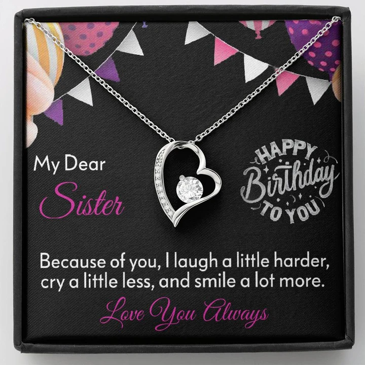 Silver Birthday Gift For Sister - 925 Sterling Silver Pendant