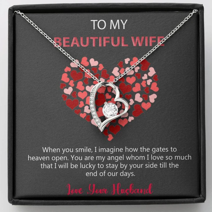 To My Beautiful Wife - Gift From Husband - 925 Sterling Silver Pendant