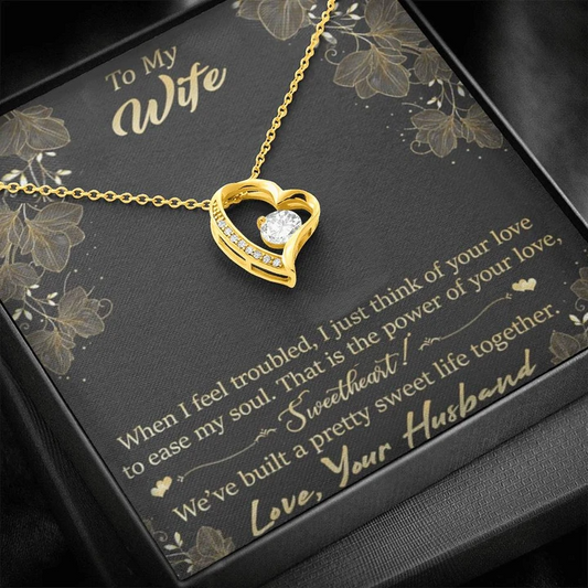 Romantic Gift For Wife Online - 925 Sterling Silver Pendant With Message Card