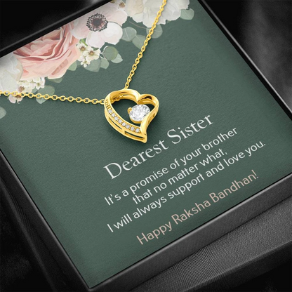 Surprise Rakhi Gift For Sister - Pure Silver Pendant And Message Card Gift Box