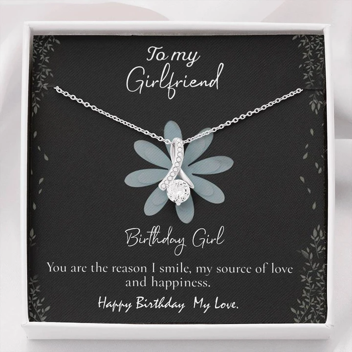 Best Unique Birthday Gift For Girlfriend - Pure Silver Pendant & Message Card | Combo Gift Box
