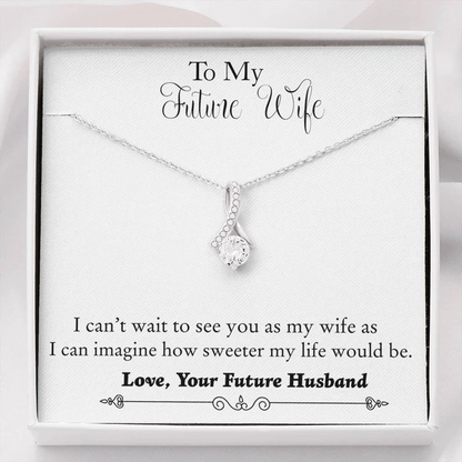 Best Unique Gift For Wife-To-Be - Pure Silver Pendant & Message Card | Combo Gift Box Rakva