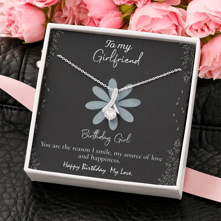 Best Unique Birthday Gift For Girlfriend - Pure Silver Pendant & Message Card | Combo Gift Box