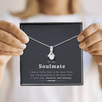 Unique Gift For Soulmate With Quote - 925 Sterling Silver Pendant