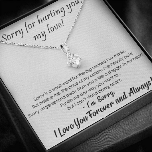 Best Sorry Gift For Her - Pure Silver Pendant & Message Card | Combo Gift Box Rakva