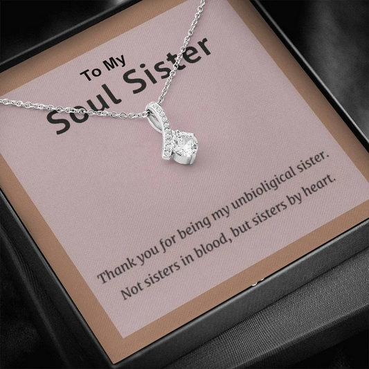 To My Soul Sister - 925 Sterling Silver Alluring Beauty Pendant Rakva