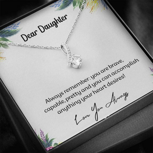 Dear Daughter - Love You Always - 925 Sterling Silver Pendant Rakva