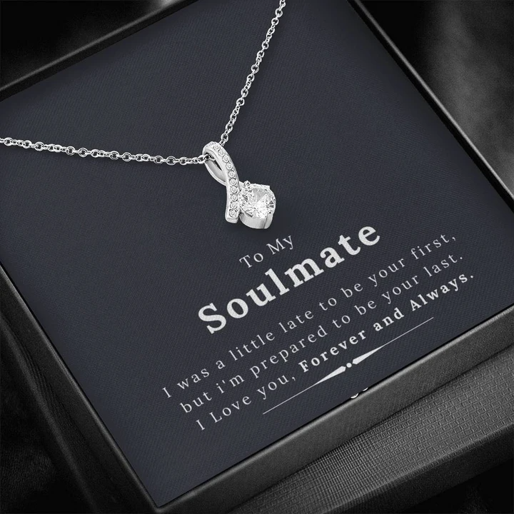Unique Gift For Soulmate With Quote - 925 Sterling Silver Pendant