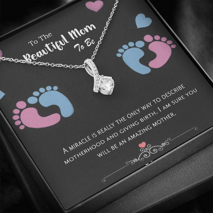 Best Mom To Be Birthday Gift - Pure Silver Pendant & Message Card | Combo Gift Box