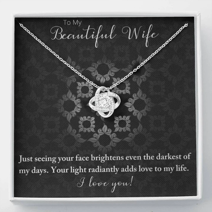 Special Romantic Gift To Wife - Pure Silver Pendant & Message Card | Combo Gift Box
