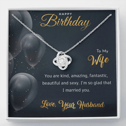 Best Birthday Gift For Wife - Pure Silver Pendant & Message Card | Combo Gift Box