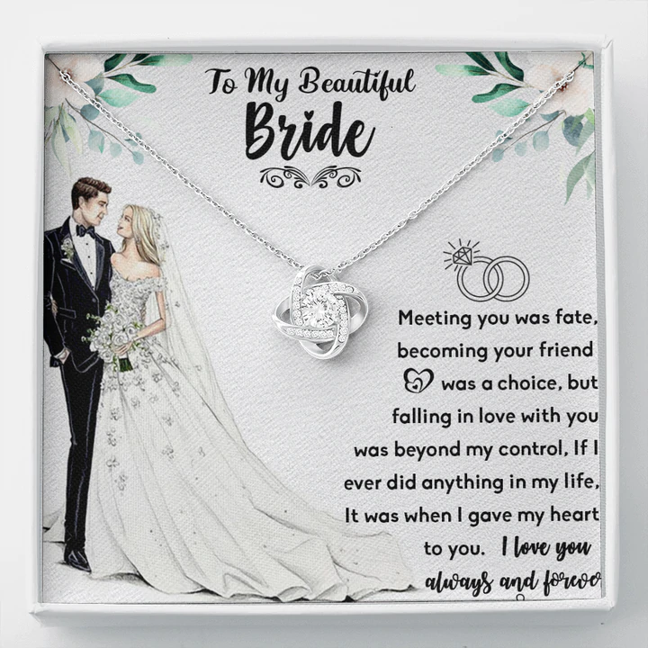 Best Gift For Bride From Groom - Pure Silver Pendant With Message Card