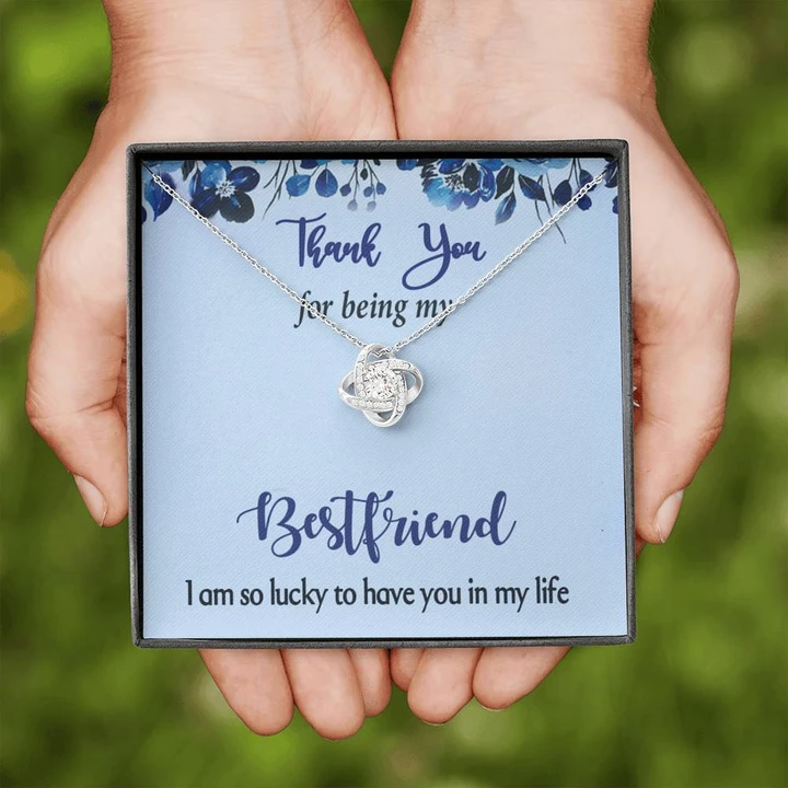 Unique Thanks Friendship Gift For Bestie Female - 925 Sterling Silver Pendant