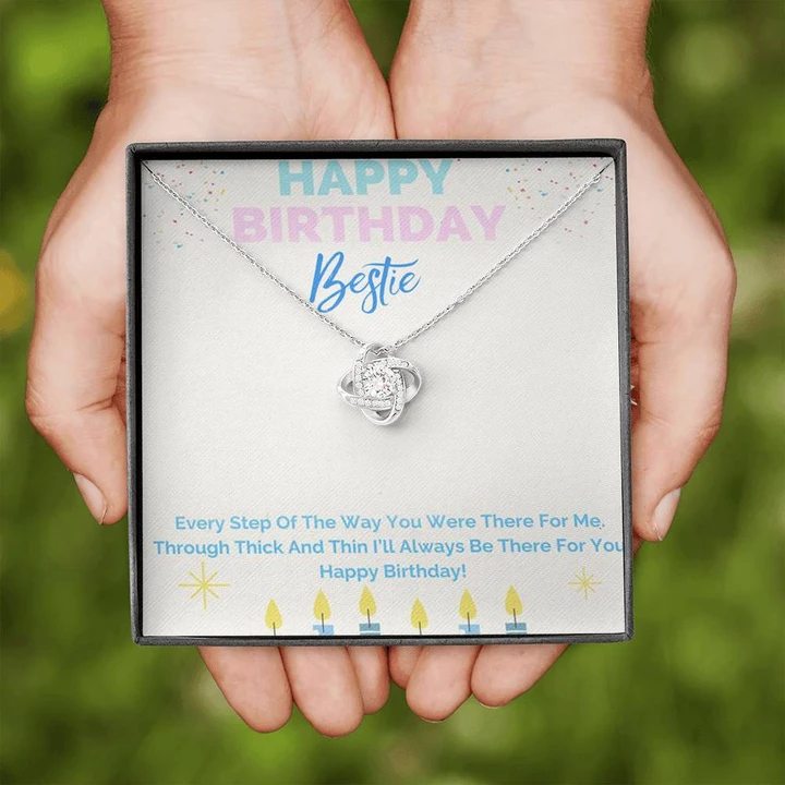 Special Birthday Gift For Girl Bestie - 925 Sterling Silver Knot Pendant