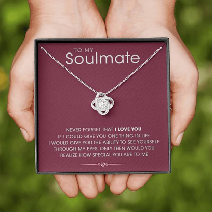 Best Gift For Soulmate - 925 Sterling Silver Love Knot Pendant Rakva
