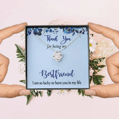 Unique Thanks Friendship Gift For Bestie Female - 925 Sterling Silver Pendant