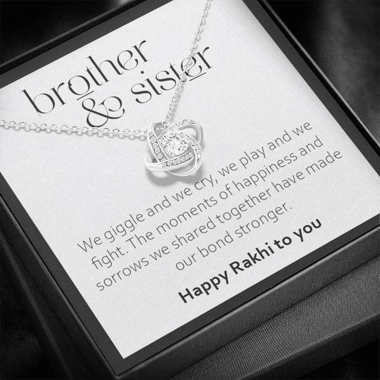 Rakhi Gift For Sister From Brother - Pure Silver Pendant And Message Card Gift Box Rakva