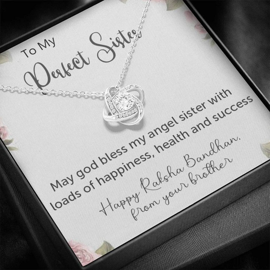 Unique And Special Rakhi Gift To Sister From Brother- Pure Silver Pendant And Message Card Gift Box
